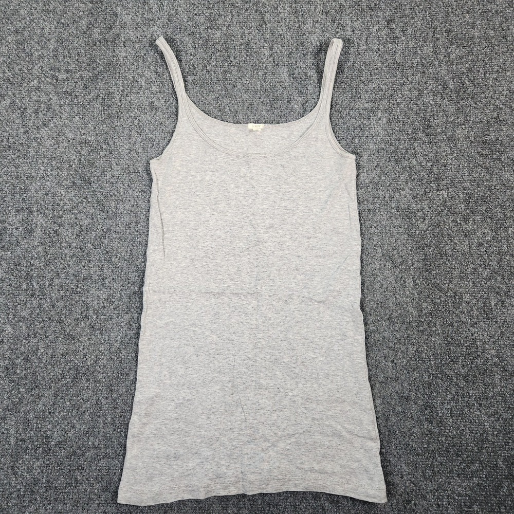 J. Crew Tank Top Women Small Gray Excellent Spaghetti Strap Basic Solid Cotton